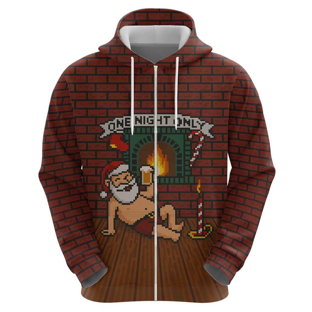 One Night Only Christmas Zip Hoodie Xmas Holiday Patterns - Wonder Print Shop