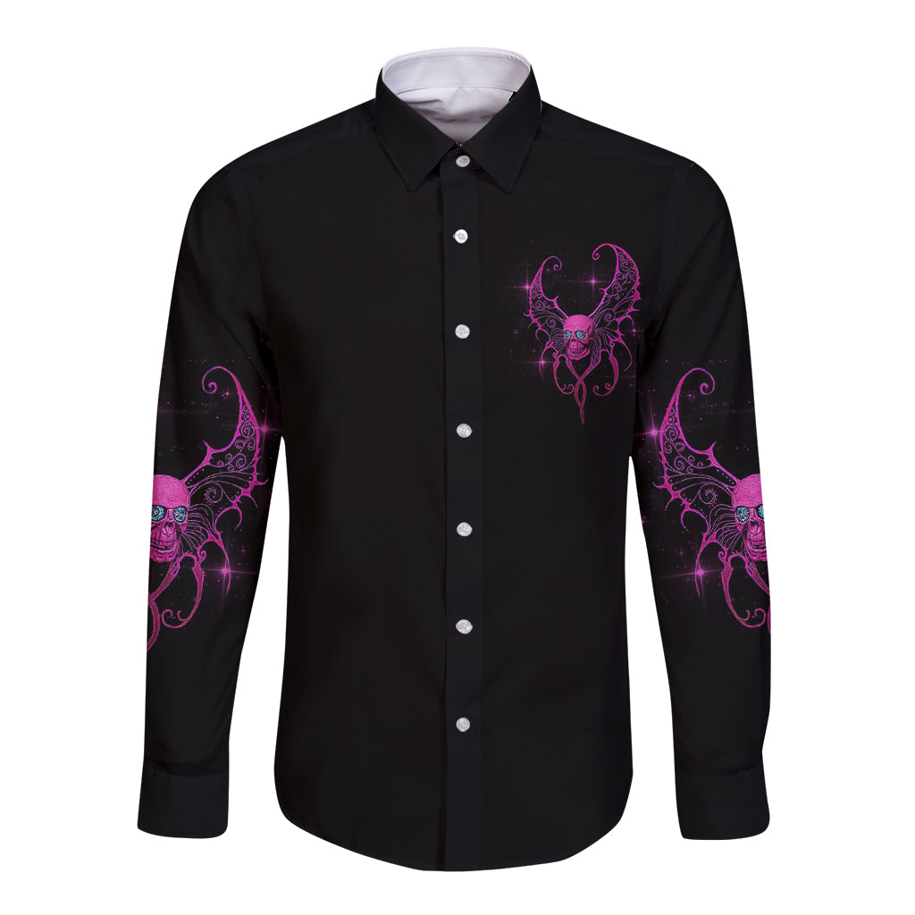 Karma Fairy Skul Long Sleeve Button Shirt - Wonder Print Shop