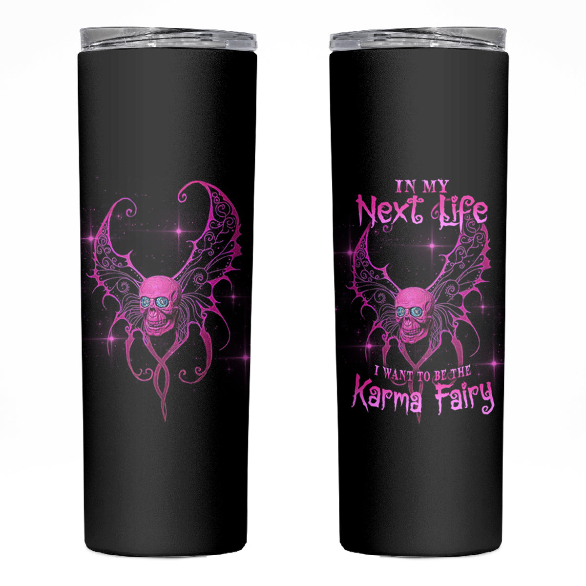 Karma Fairy Skul Skinny Tumbler - Wonder Print Shop