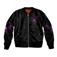 Karma Fairy Skul Sleeve Zip Bomber Jacket - Wonder Print Shop