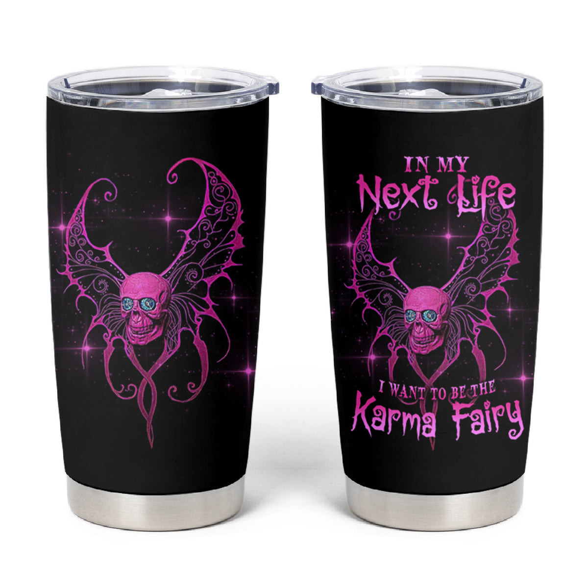 Karma Fairy Skul Tumbler Cup - Wonder Print Shop