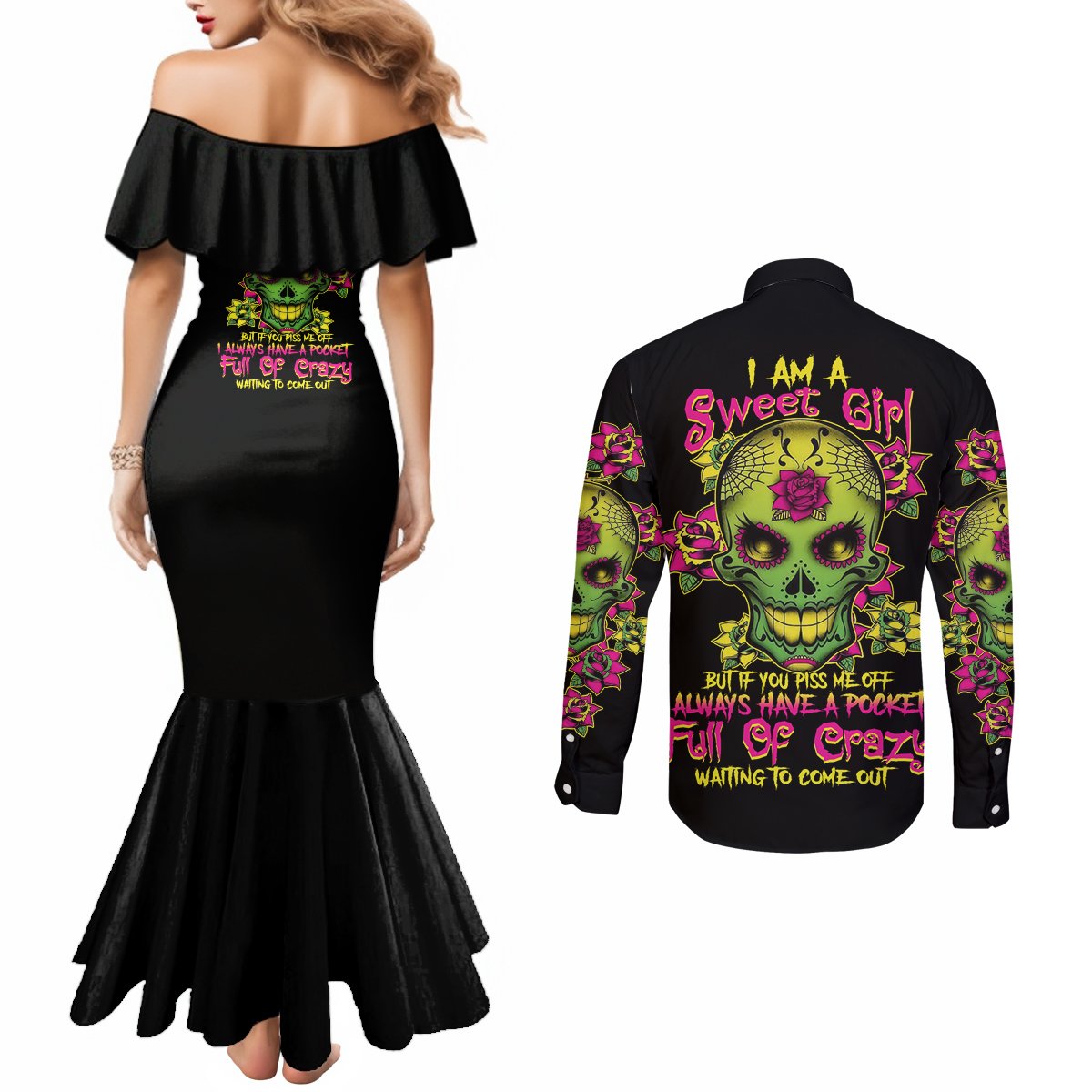 i-am-a-sweet-girl-but-if-you-p-me-o-sugar-skull-couples-matching-mermaid-dress-and-long-sleeve-button-shirt