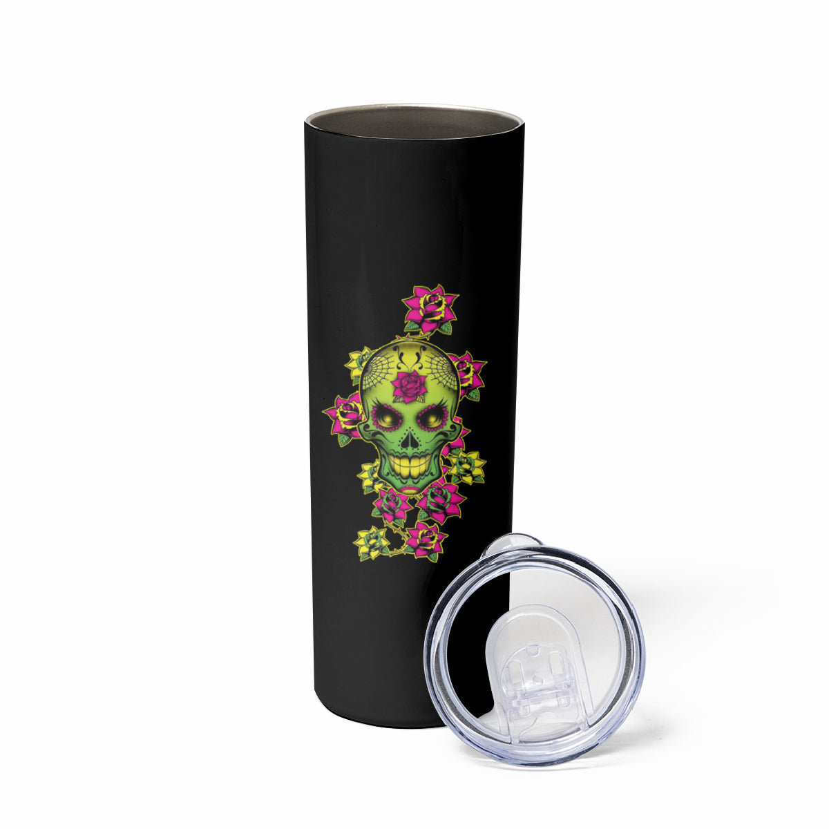 I Am A Sweet Girl But If You P Me O Sugar Skull Skinny Tumbler - Wonder Print Shop