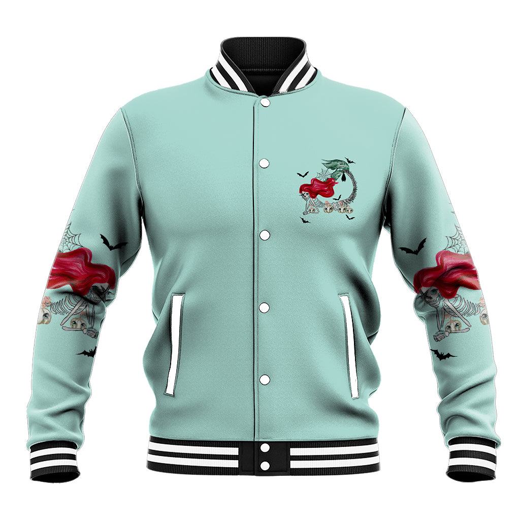 Salty Witch Mermaid Halloween Baseball Jacket - Wonder Print Shop