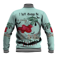 Salty Witch Mermaid Halloween Baseball Jacket - Wonder Print Shop