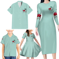 Salty Witch Mermaid Halloween Family Matching Long Sleeve Bodycon Dress and Hawaiian Shirt - Wonder Print Shop