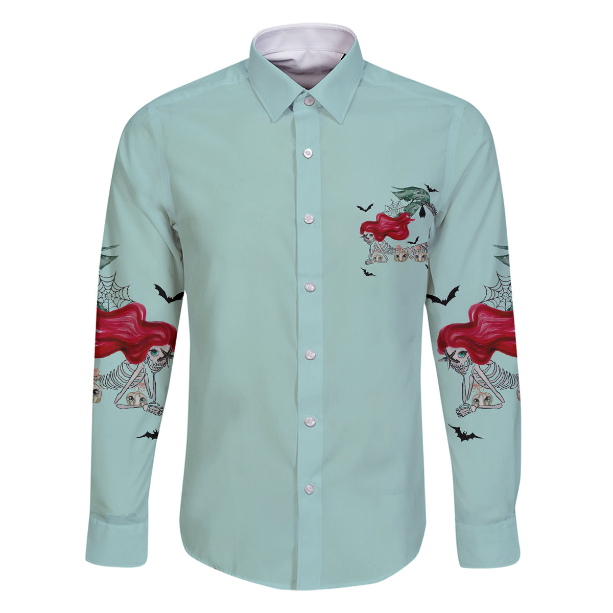 Salty Witch Mermaid Halloween Family Matching Mermaid Dress and Hawaiian Shirt - Wonder Print Shop