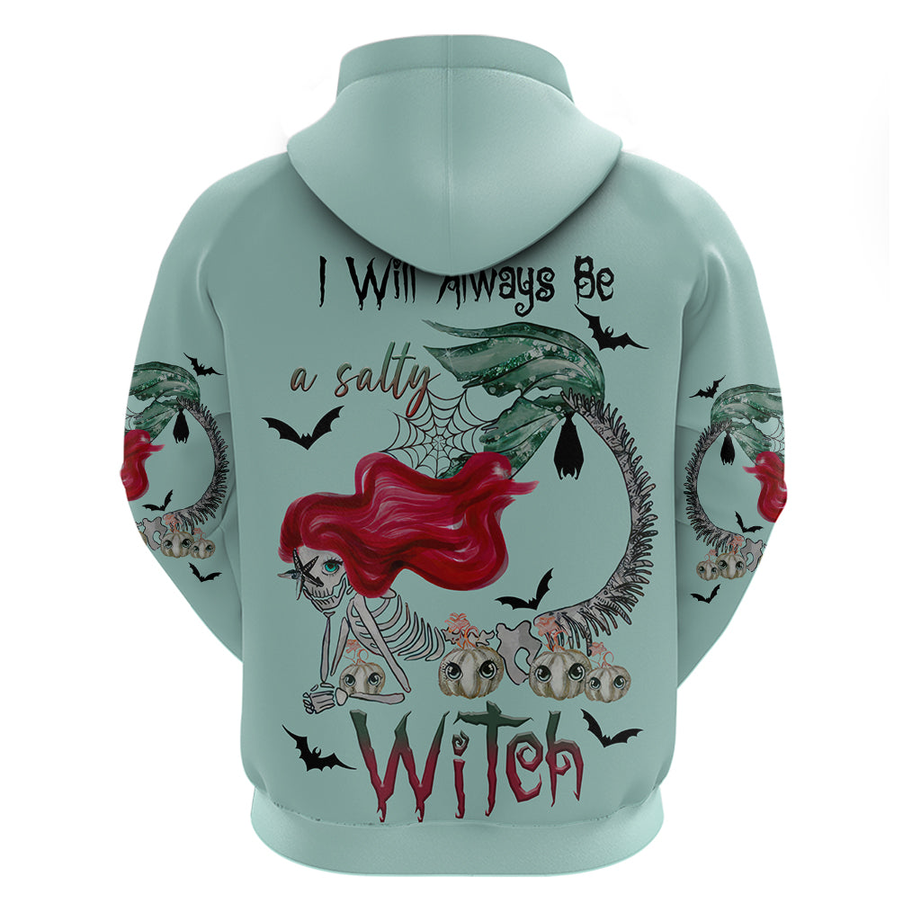 Salty Witch Mermaid Halloween Hoodie - Wonder Print Shop