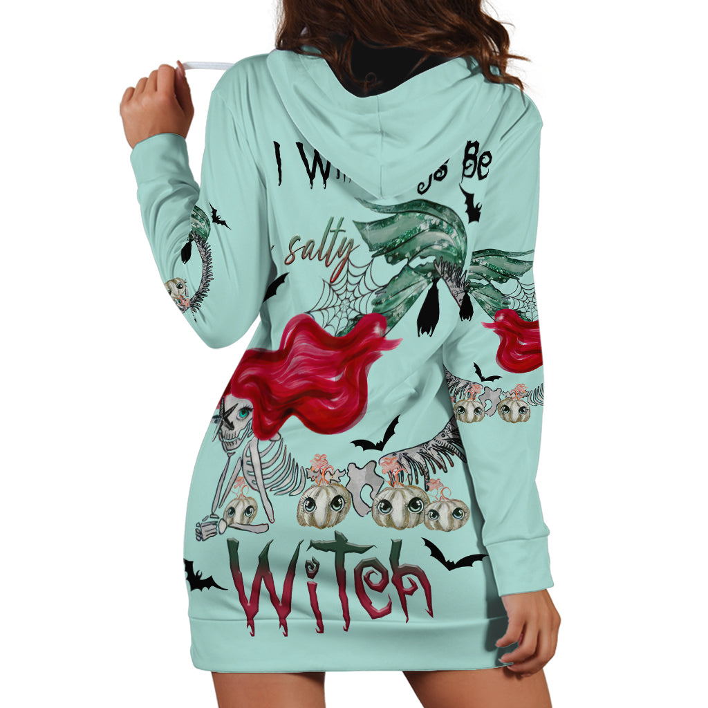 Salty Witch Mermaid Halloween Hoodie Dress - Wonder Print Shop
