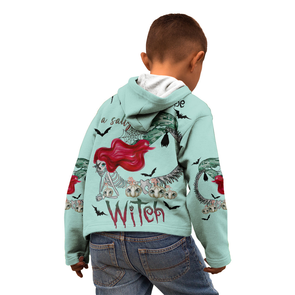 Salty Witch Mermaid Halloween Kid Hoodie - Wonder Print Shop
