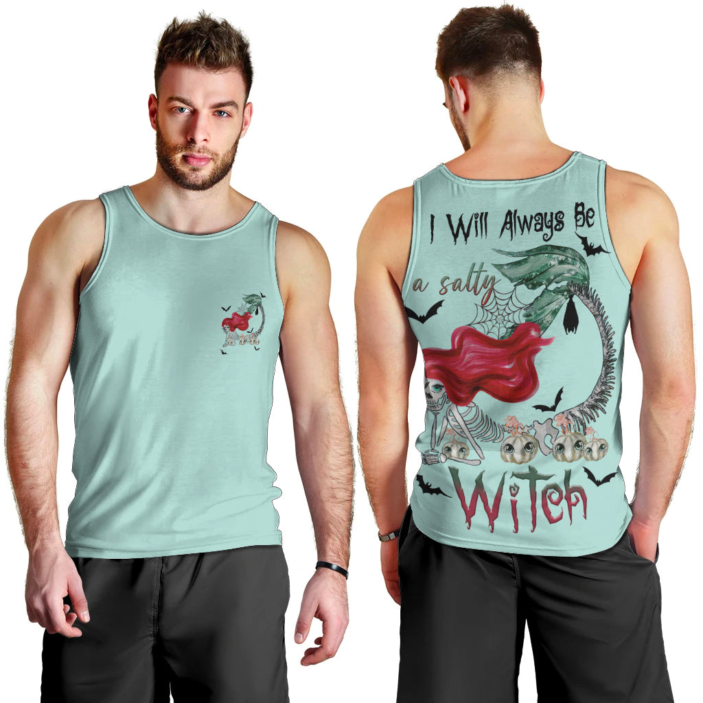Salty Witch Mermaid Halloween Men Tank Top - Wonder Print Shop