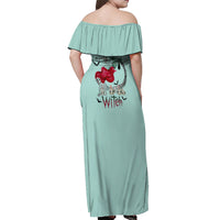 Salty Witch Mermaid Halloween Off Shoulder Maxi Dress - Wonder Print Shop