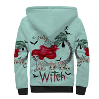 Salty Witch Mermaid Halloween Sherpa Hoodie - Wonder Print Shop