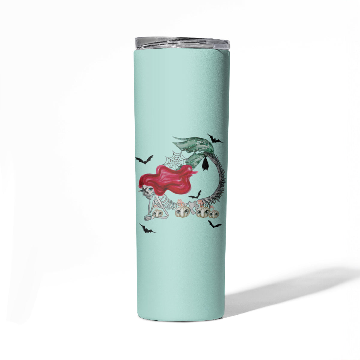 Salty Witch Mermaid Halloween Skinny Tumbler - Wonder Print Shop