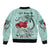 Salty Witch Mermaid Halloween Sleeve Zip Bomber Jacket - Wonder Print Shop