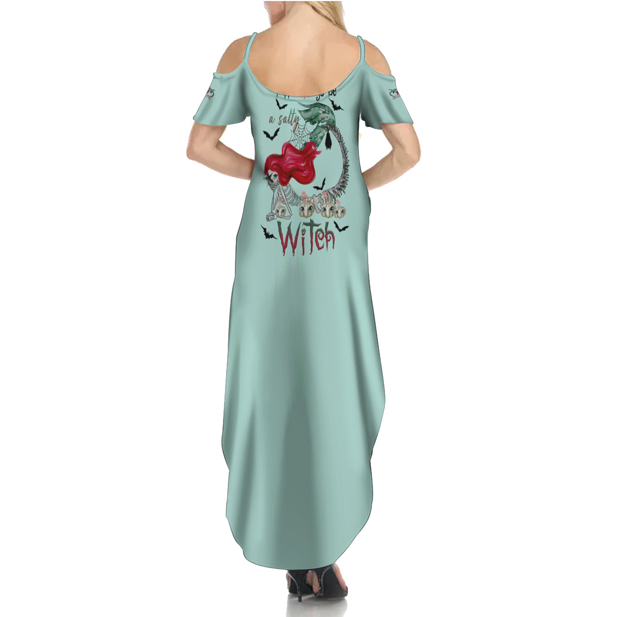 Salty Witch Mermaid Halloween Summer Maxi Dress - Wonder Print Shop
