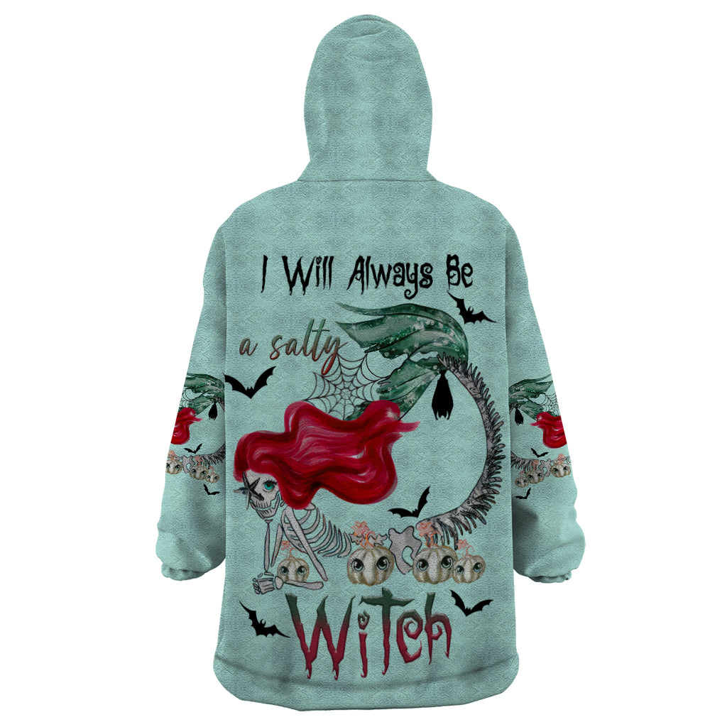 Salty Witch Mermaid Halloween Wearable Blanket Hoodie - Wonder Print Shop