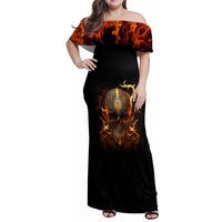 Did I Piss You Off Skull Filagree Family Matching Off Shoulder Maxi Dress and Hawaiian Shirt - Wonder Print Shop