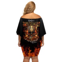 Did I Piss You Off Skull Filagree Family Matching Off Shoulder Short Dress and Hawaiian Shirt - Wonder Print Shop