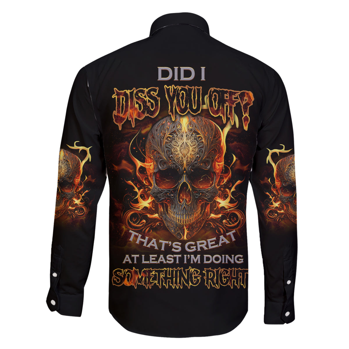 Did I Piss You Off Skull Filagree Family Matching Short Sleeve Bodycon Dress and Hawaiian Shirt - Wonder Print Shop