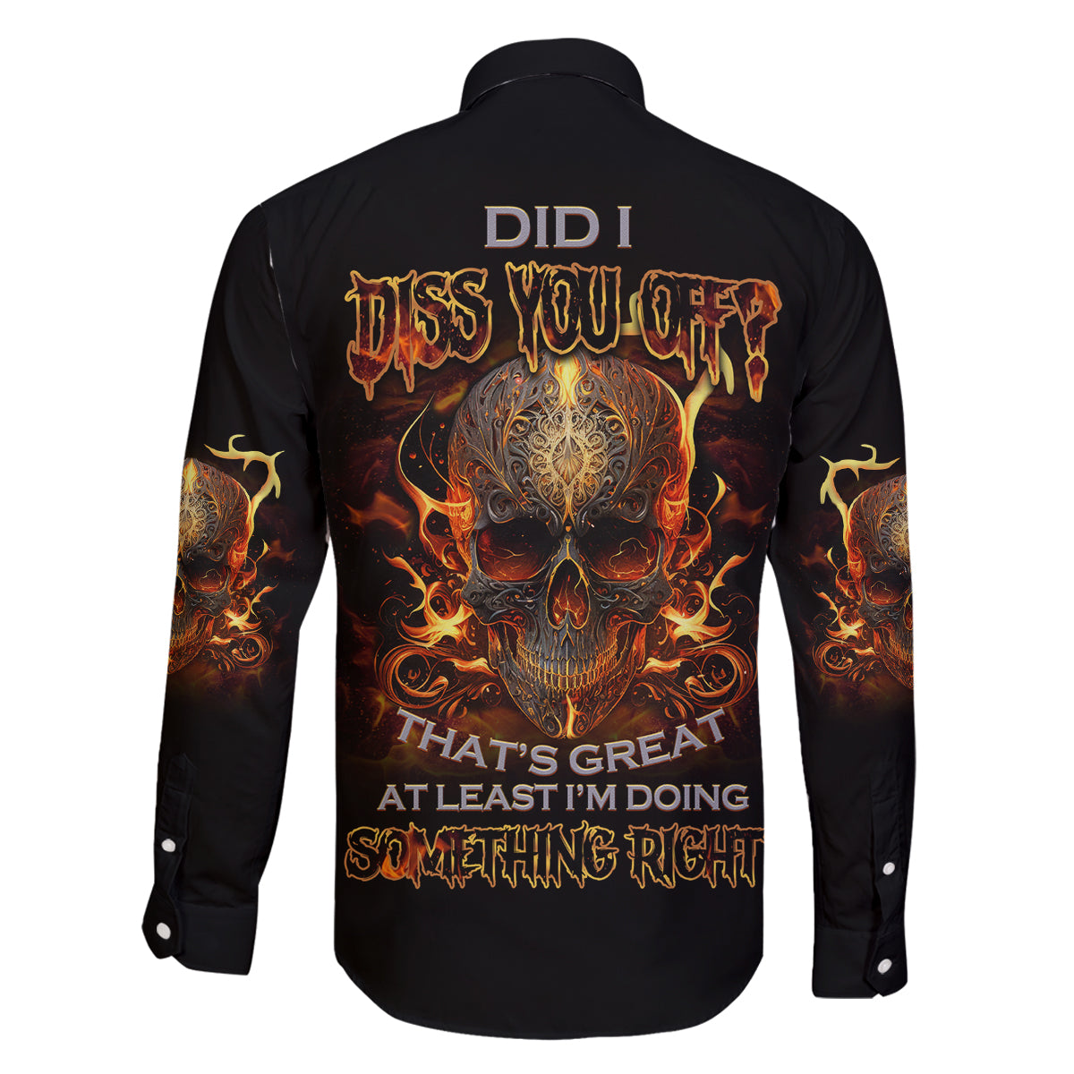 Did I Piss You Off Skull Filagree Family Matching Summer Maxi Dress and Hawaiian Shirt - Wonder Print Shop