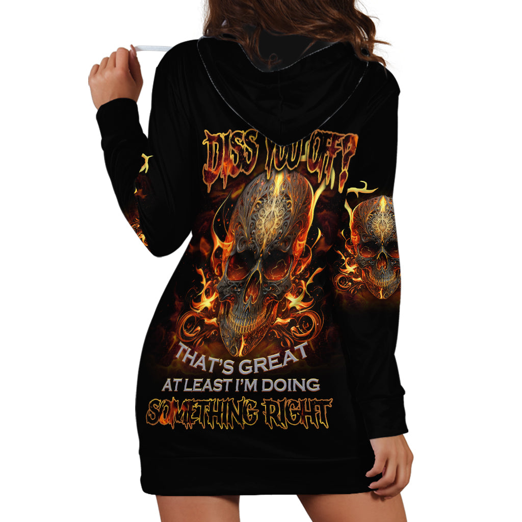Did I Piss You Off Skull Filagree Hoodie Dress - Wonder Print Shop