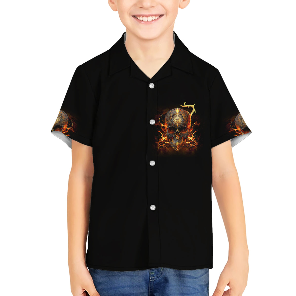 Did I Piss You Off Skull Filagree Kid Hawaiian Shirt - Wonder Print Shop
