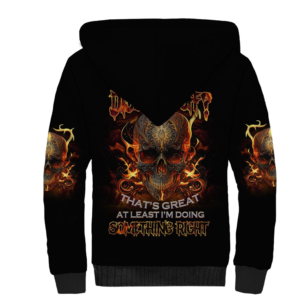 Did I Piss You Off Skull Filagree Sherpa Hoodie - Wonder Print Shop