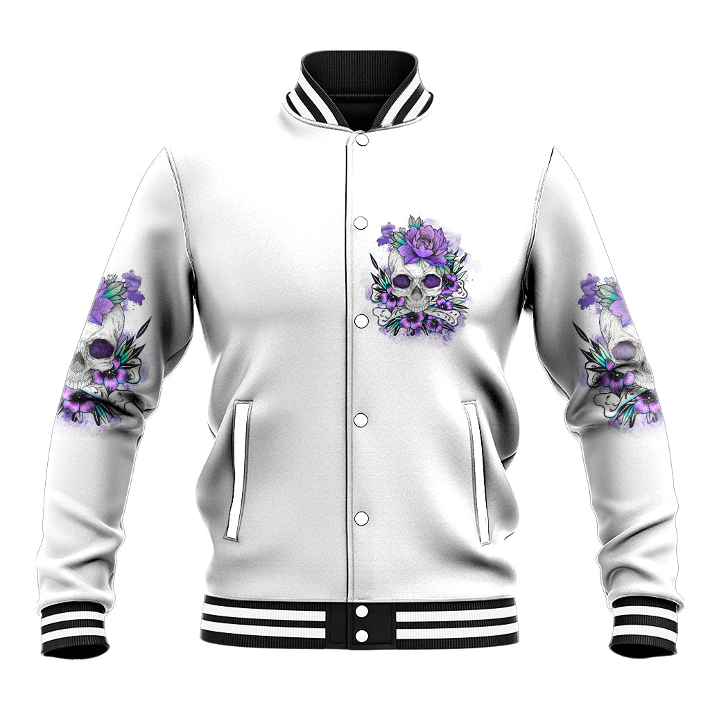 You Couldn't Handle Me Skul Baseball Jacket - Wonder Print Shop