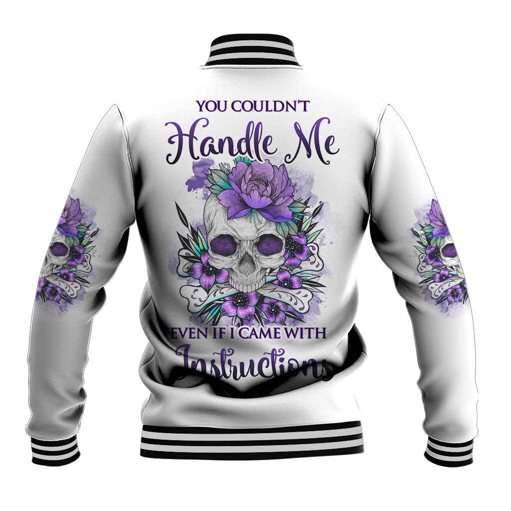You Couldn't Handle Me Skul Baseball Jacket - Wonder Print Shop