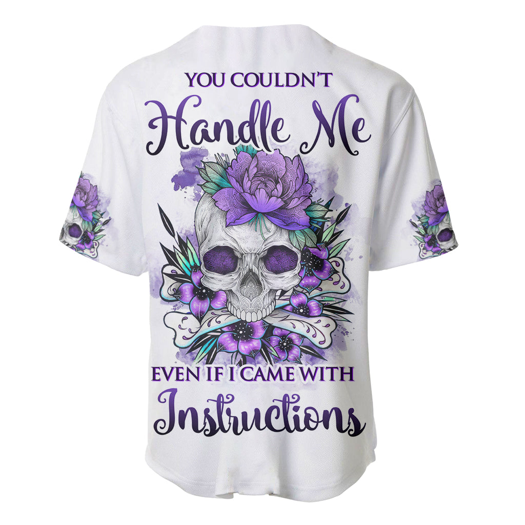 You Couldn't Handle Me Skul Baseball Jersey - Wonder Print Shop