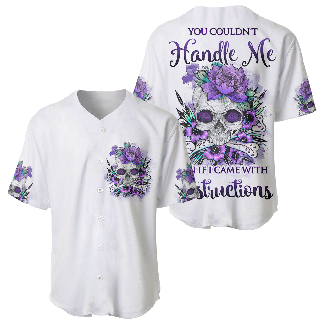 You Couldn't Handle Me Skul Baseball Jersey - Wonder Print Shop