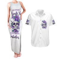 You Couldn't Handle Me Skul Couples Matching Tank Maxi Dress and Hawaiian Shirt - Wonder Print Shop