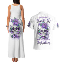 You Couldn't Handle Me Skul Couples Matching Tank Maxi Dress and Hawaiian Shirt - Wonder Print Shop