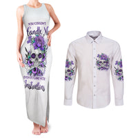You Couldn't Handle Me Skul Couples Matching Tank Maxi Dress and Long Sleeve Button Shirt - Wonder Print Shop