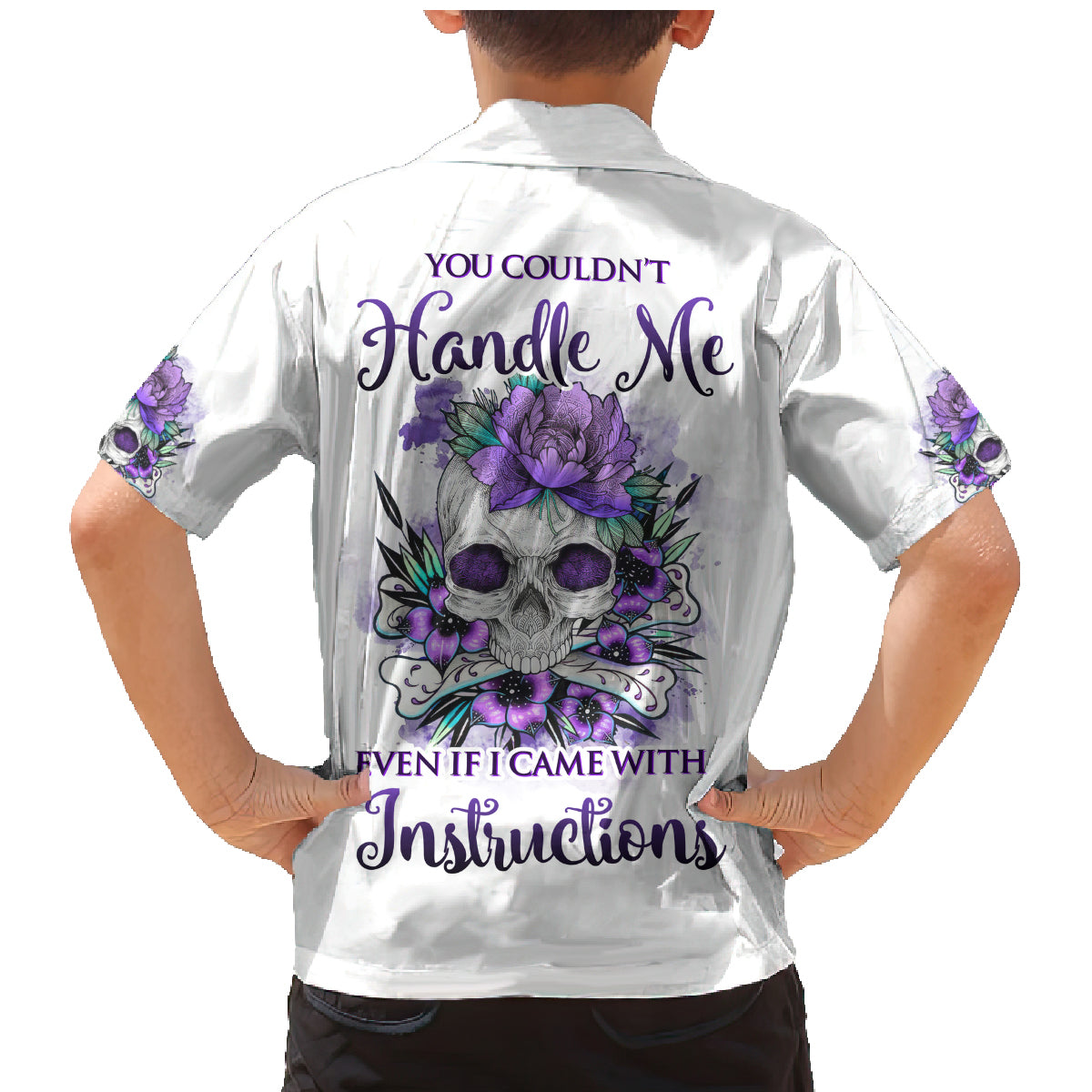 You Couldn't Handle Me Skul Family Matching Mermaid Dress and Hawaiian Shirt - Wonder Print Shop