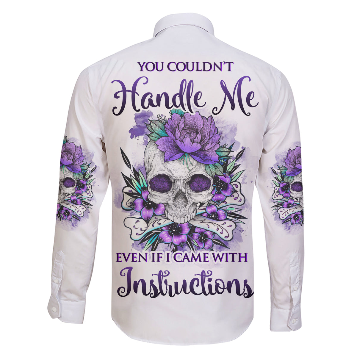 You Couldn't Handle Me Skul Family Matching Short Sleeve Bodycon Dress and Hawaiian Shirt - Wonder Print Shop