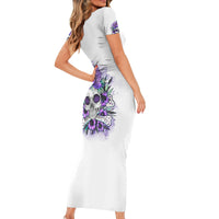You Couldn't Handle Me Skul Family Matching Short Sleeve Bodycon Dress and Hawaiian Shirt - Wonder Print Shop