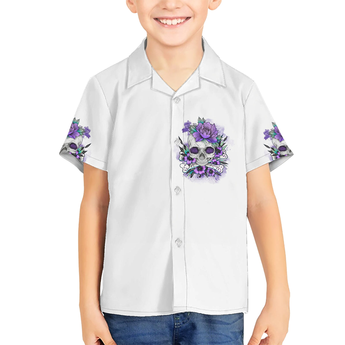 You Couldn't Handle Me Skul Kid Hawaiian Shirt - Wonder Print Shop