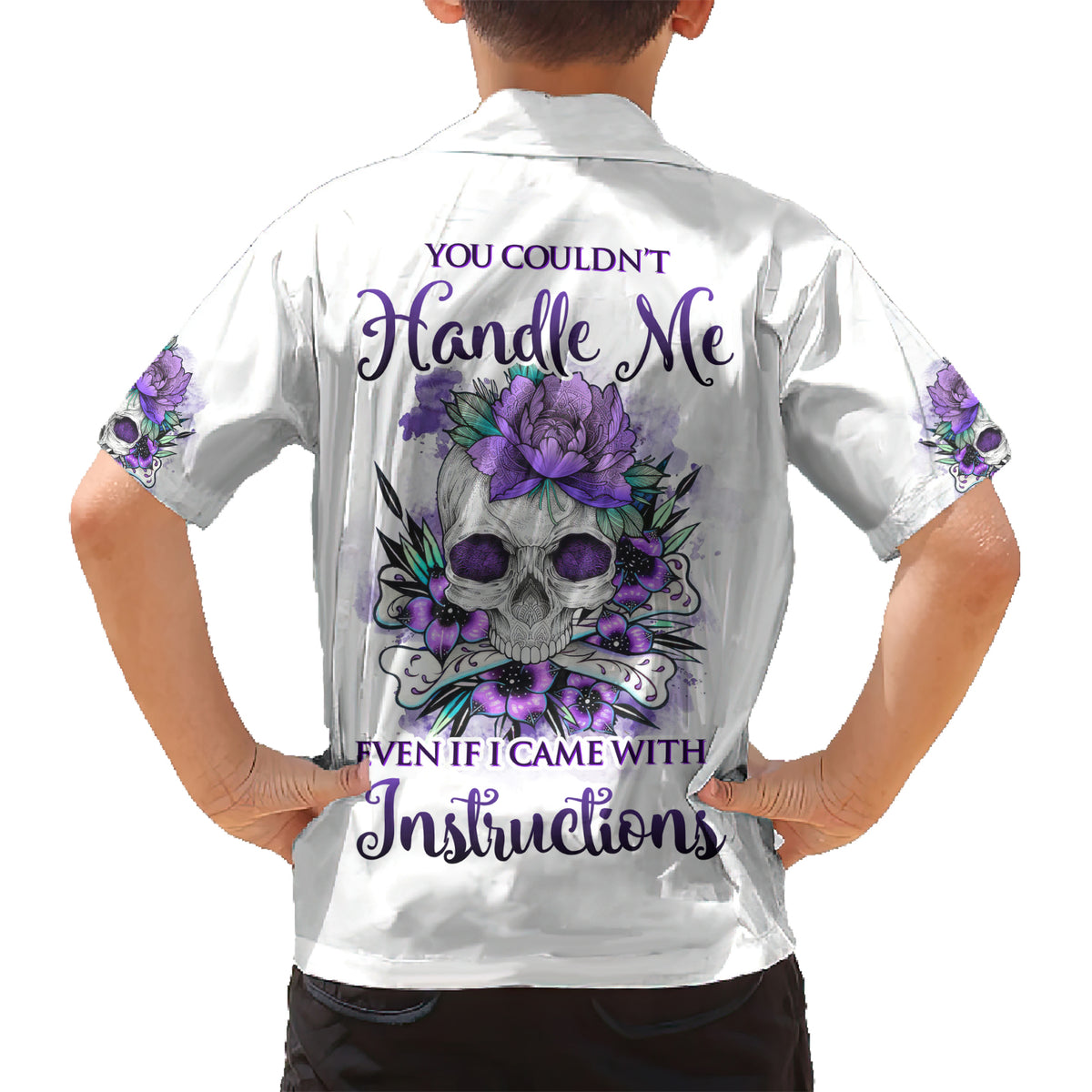 You Couldn't Handle Me Skul Kid Hawaiian Shirt - Wonder Print Shop