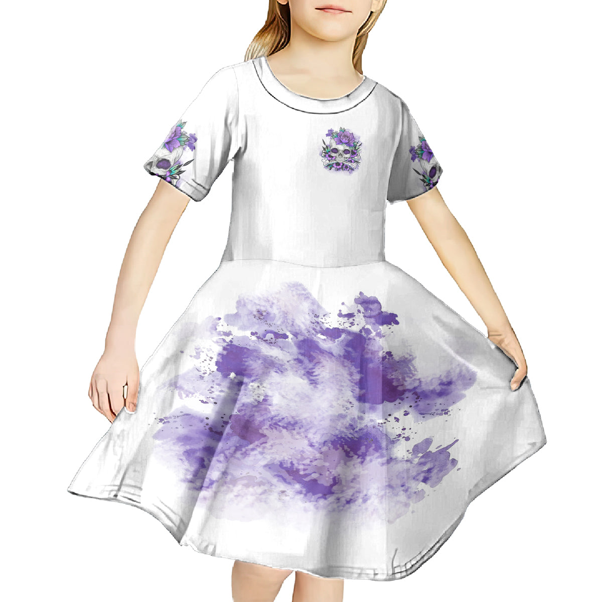 You Couldn't Handle Me Skul Kid Short Sleeve Dress - Wonder Print Shop