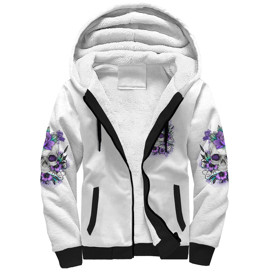 You Couldn't Handle Me Skul Sherpa Hoodie - Wonder Print Shop