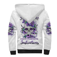 You Couldn't Handle Me Skul Sherpa Hoodie - Wonder Print Shop