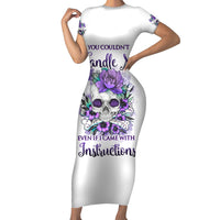 You Couldn't Handle Me Skul Short Sleeve Bodycon Dress - Wonder Print Shop