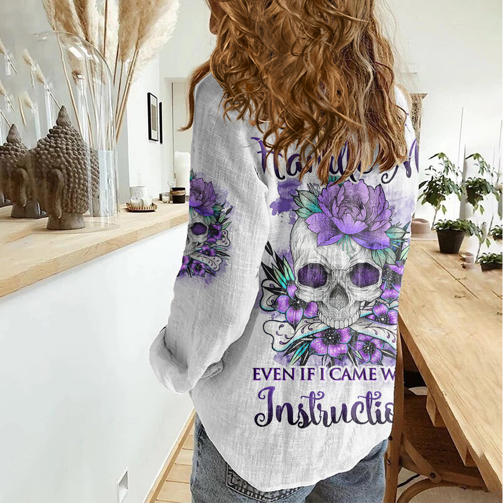 You Couldn't Handle Me Skul Women Casual Shirt - Wonder Print Shop