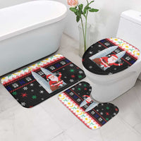 Malaysia Christmas Bathroom Set with Santa Claus Petronas Towers Snowflakes and Festive Icons - Wonder Print Shop