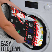 Malaysia Christmas Bathroom Set with Santa Claus Petronas Towers Snowflakes and Festive Icons - Wonder Print Shop