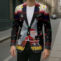 Malaysia Christmas Blazer with Santa Claus Petronas Towers Snowflakes and Festive Icons - Wonder Print Shop