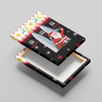 Malaysia Christmas Canvas Wall Art with Santa Claus Petronas Towers Snowflakes and Festive Icons - Wonder Print Shop