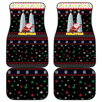 Malaysia Christmas Car Mats with Santa Claus Petronas Towers Snowflakes and Festive Icons - Wonder Print Shop
